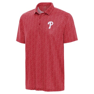 Philadelphia Phillies Antigua Logo Vigorous Polo - Red