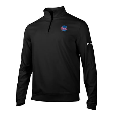 Philadelphia Phillies Columbia Grainline Quarter-Zip Pullover - Black