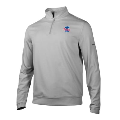 Philadelphia Phillies Columbia Grainline Quarter-Zip Pullover - Gray