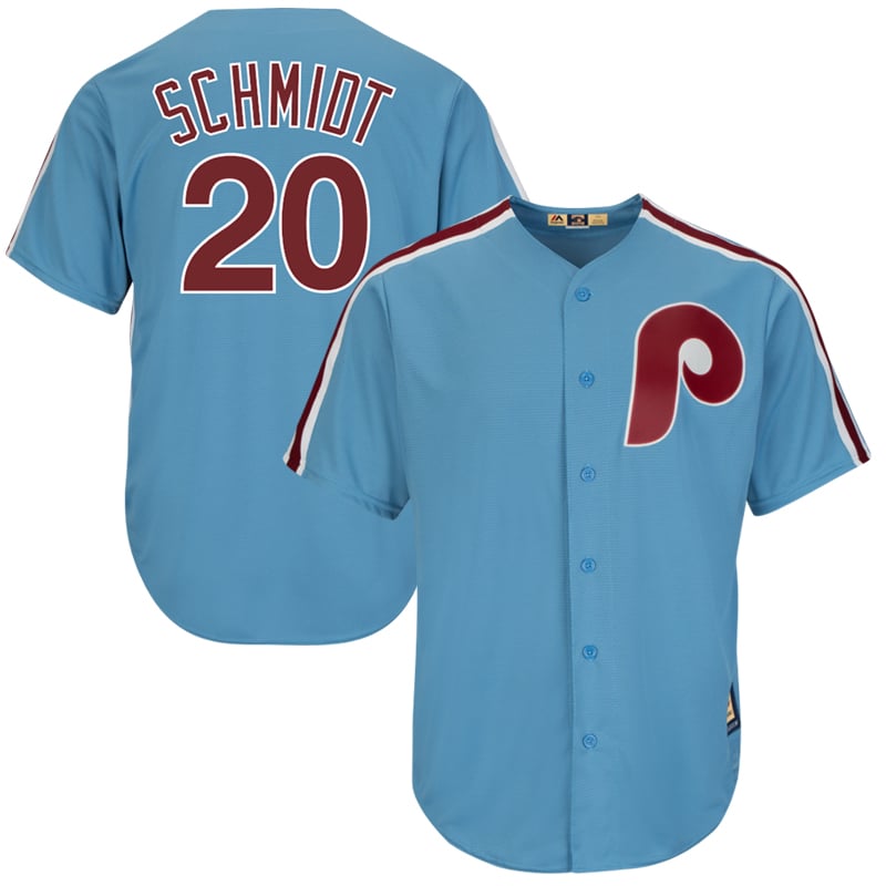 Men's Philadelphia Phillies Mike Schmidt Majestic Light Blue