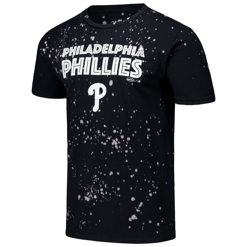 Men's Philadelphia Phillies Majestic Threads Black/White Splatter T-Shirt