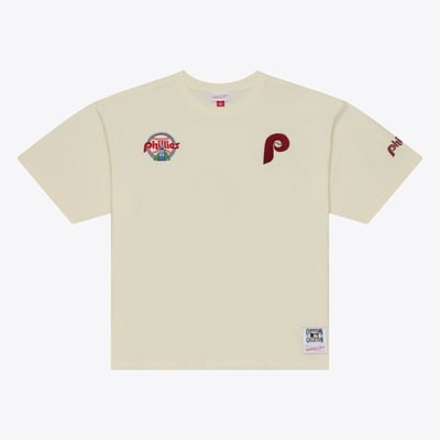 Philadelphia Phillies Mitchell & Ness Heritage Hues Oversized T-Shirt - Cream
