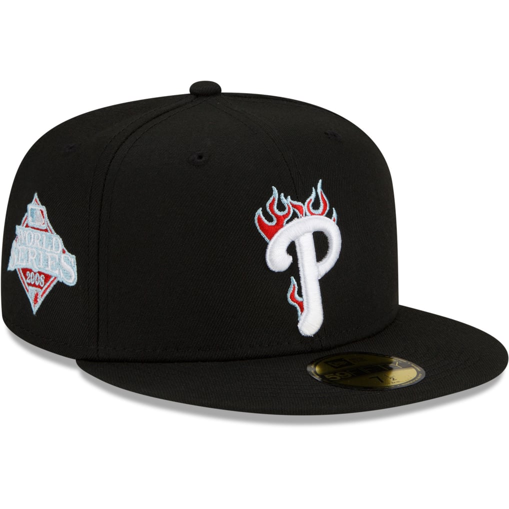 New Era Black Philadelphia Phillies 2008 World Series Champions Hat Philadelphia Phillies 2008 World Series Champions Hat Cap  main image 2