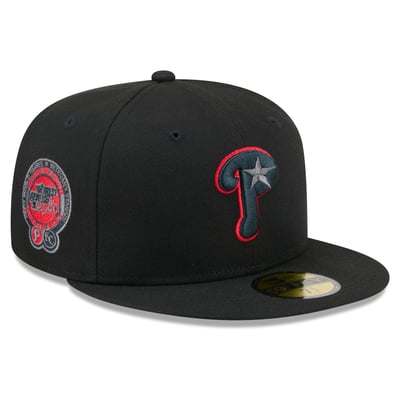  Philadelphia Phillies New Era Color Pop 59FIFTY Fitted Hat - Black