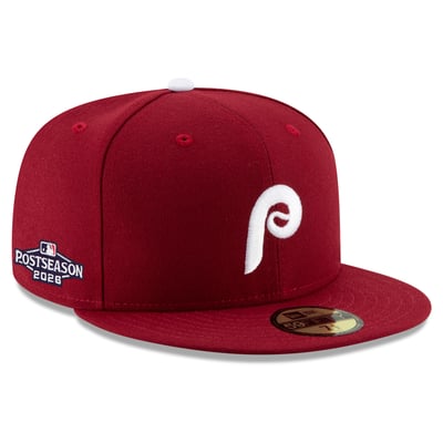 Philadelphia Phillies New Era 2026 MLB Postseason Side Patch 59FIFTY Fitted Hat - Burgundy