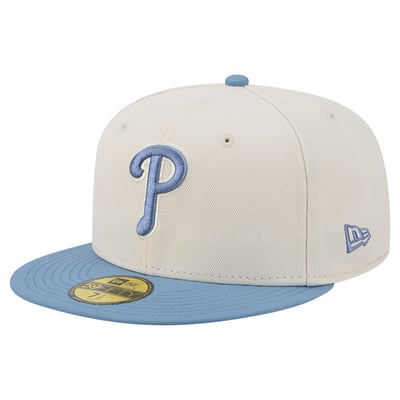 Philadelphia Phillies New Era Color Pack 59FIFTY Fitted Hat - Cream/Light Blue