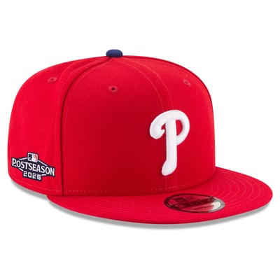 Philadelphia Phillies New Era 2026 MLB Postseason Side Patch 9FIFTY Snapback Hat - Red