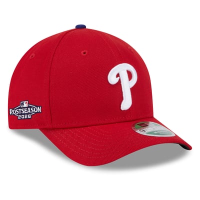 Philadelphia Phillies New Era Adult 2026 MLB Postseason Side Patch 9FORTY Adjustable Hat - Red