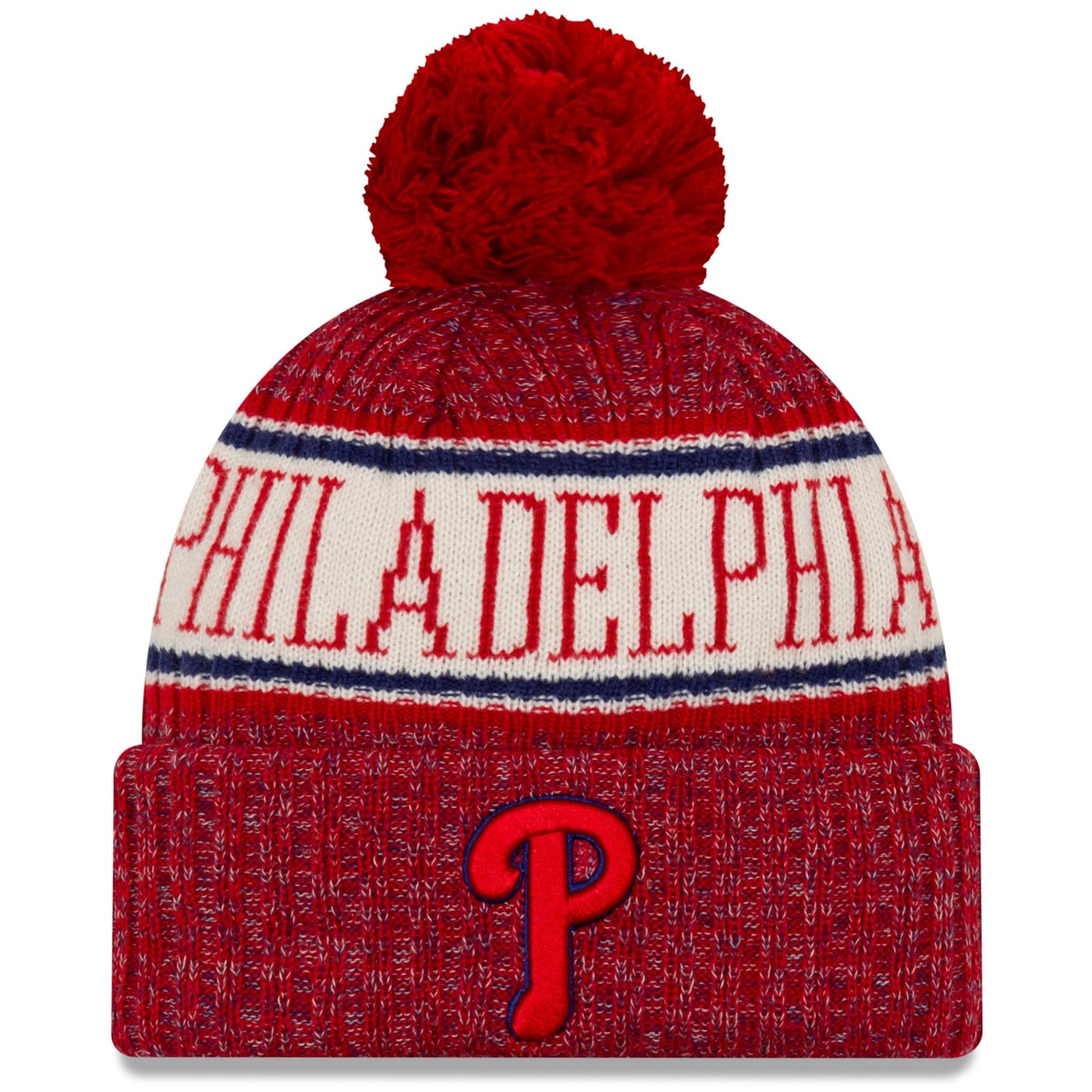 Men's Philadelphia Phillies New Era Red Primary Logo Sport Cuffed Knit ...