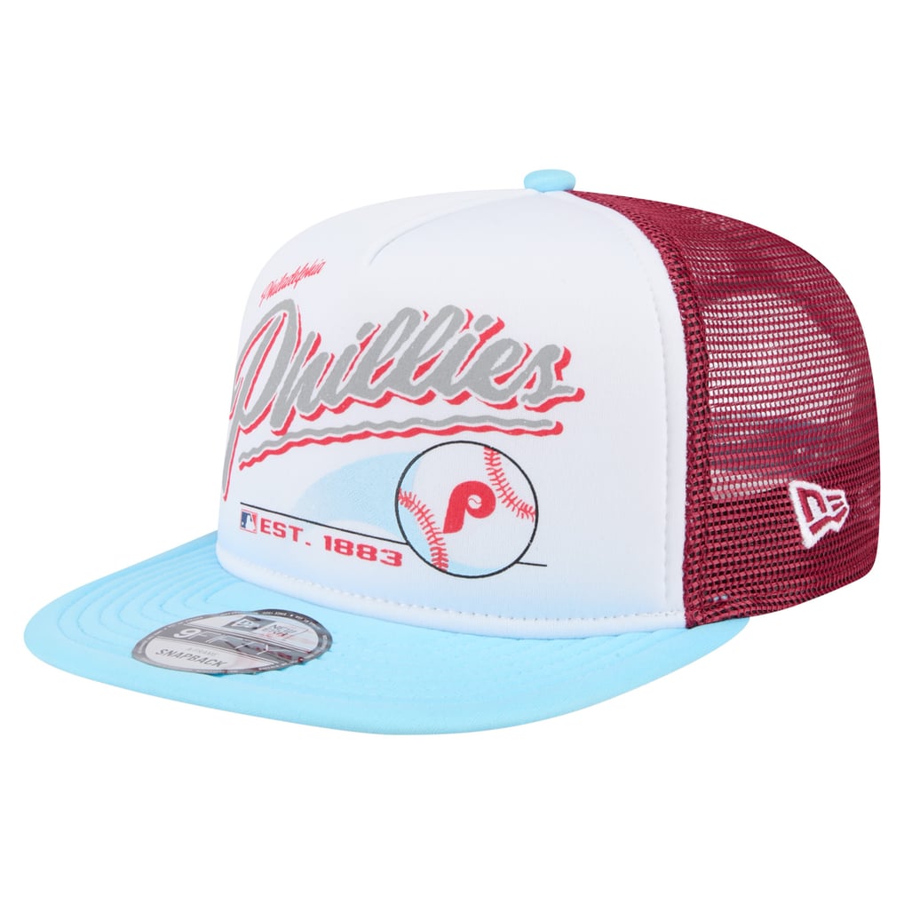 Blue and White Phillies Trucker Hat 47 Philadelphia Phillies LIGHT BLUE Trucker Adjustable Hat  main image 2