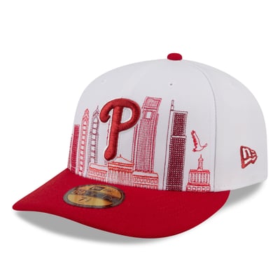 Philadelphia Phillies New Era City Skyline 59FIFTY Fitted Hat - White/Red