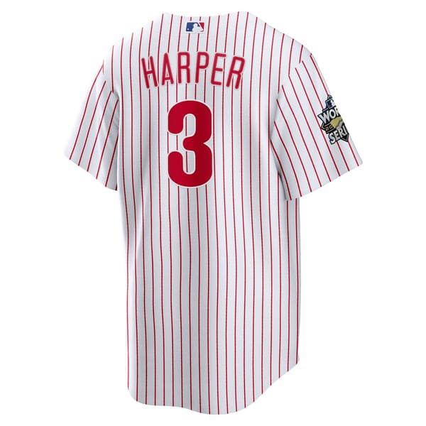 Bryce Harper Philadelphia Phillies 2022 World Series Patch Jersey – NWT, Size Large