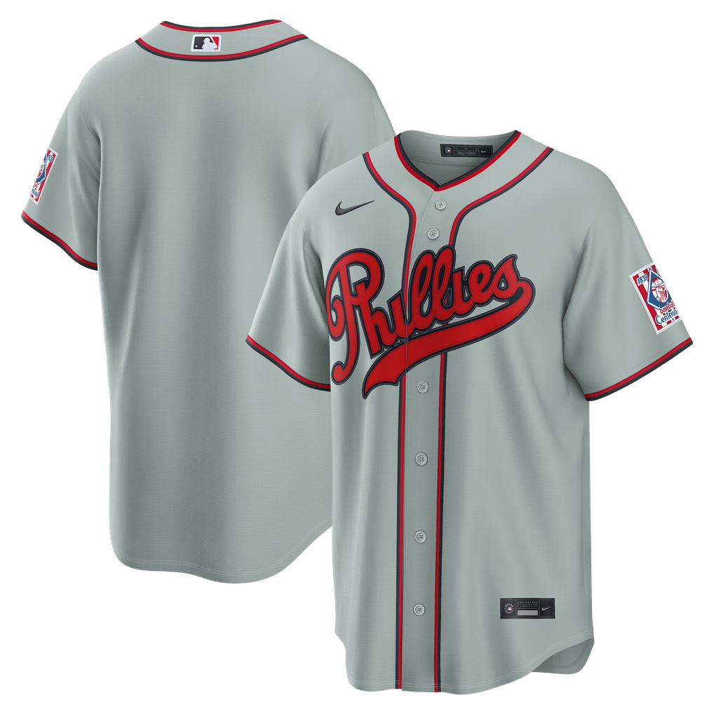 Men's Philadelphia Phillies Nike Gray 2026 Field of Dreams Stadium Jersey
