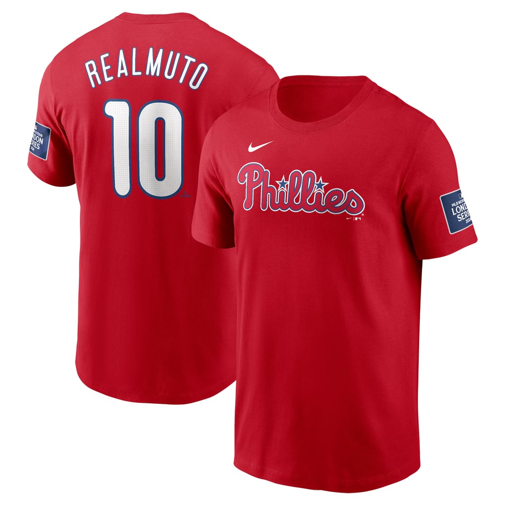Men's Philadelphia Phillies J.T. Realmuto Nike Red 2024 MLB World Tour ...