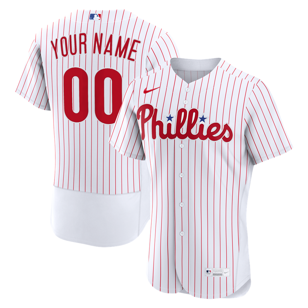 Philadelphia Phillies Nike Home Authentic Custom Jersey - White