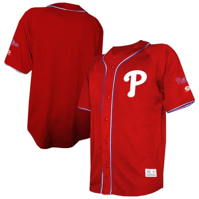  Philadelphia Phillies Stitches Team Color Full-Button Jersey - Red