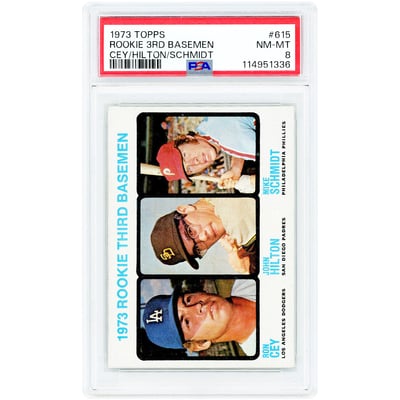 Mike Schmidt Philadelphia Phillies 1973 Topps #615 PSA Authenticated 8 Rookie Card