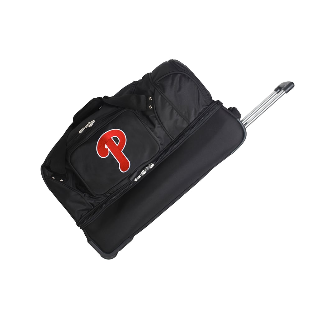 Philadelphia Phillies MOJO 27'' 2-Wheel Drop Bottom Rolling Duffel Bag - Black