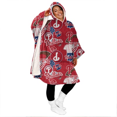 Philadelphia Phillies Pegasus Mashup 50" x 70" Bloncho Sherpa Fan Cape