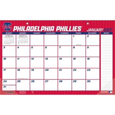 Philadelphia Phillies 17" x 11" Desk Pad Calendar