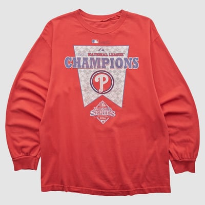Philadelphia Phillies 2008 Long Sleeve T-shirt - Red - M by Fanatics Real Vintage