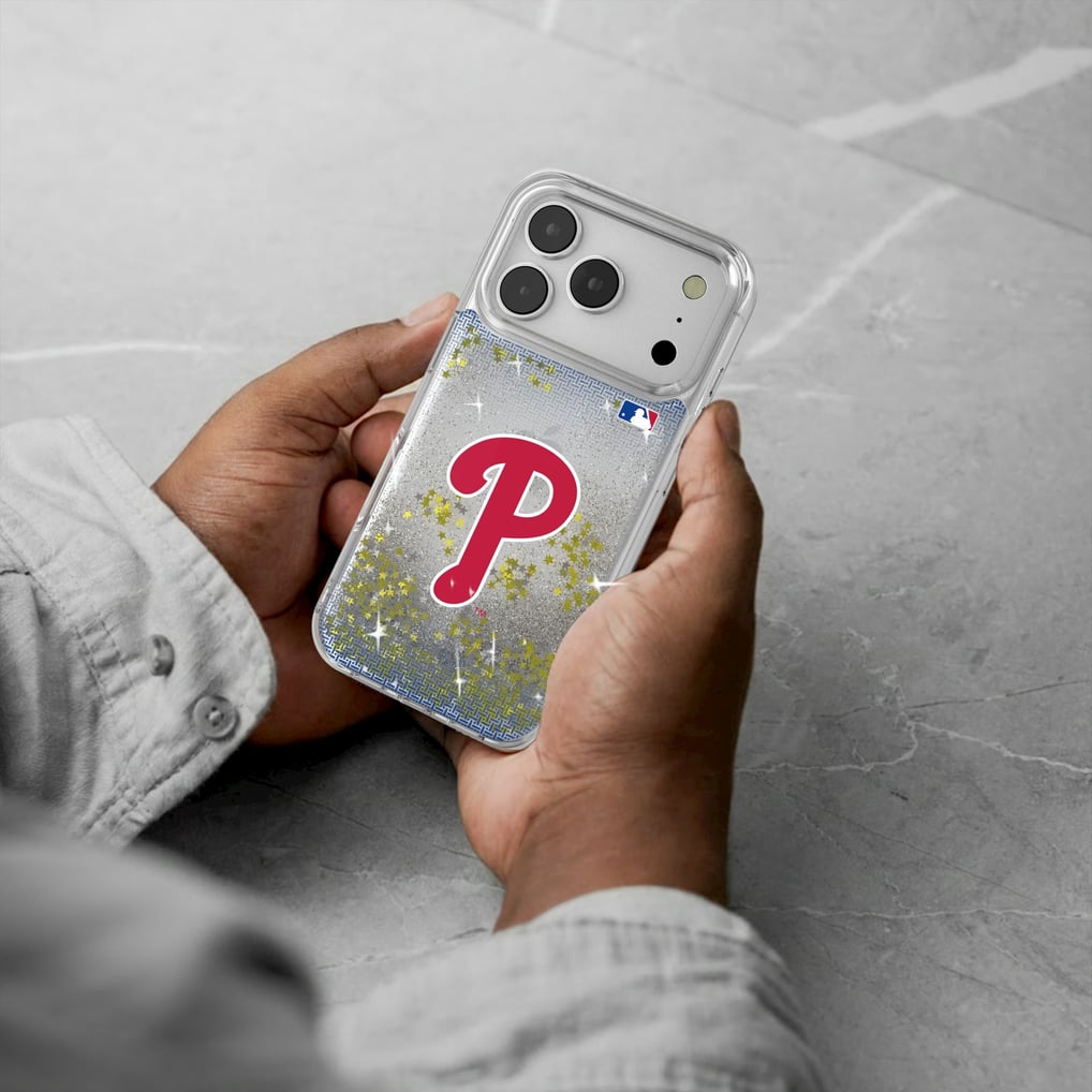 Philadelphia Phillies Linen Logo iPhone Glitter Case