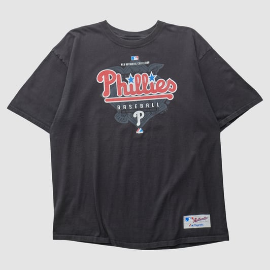 Philadelphia Phillies Majestic 2000s T-shirt - Black - 2XL by Fanatics Real Vintage