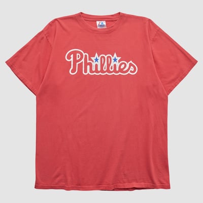 Philadelphia Phillies Majestic 2000s T-shirt - Red - 2XL by Fanatics Real Vintage