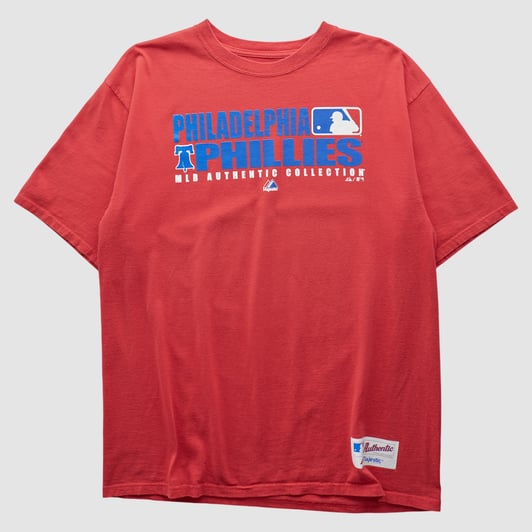 Philadelphia Phillies Majestic 2000s T-shirt - Red - L by Fanatics Real Vintage