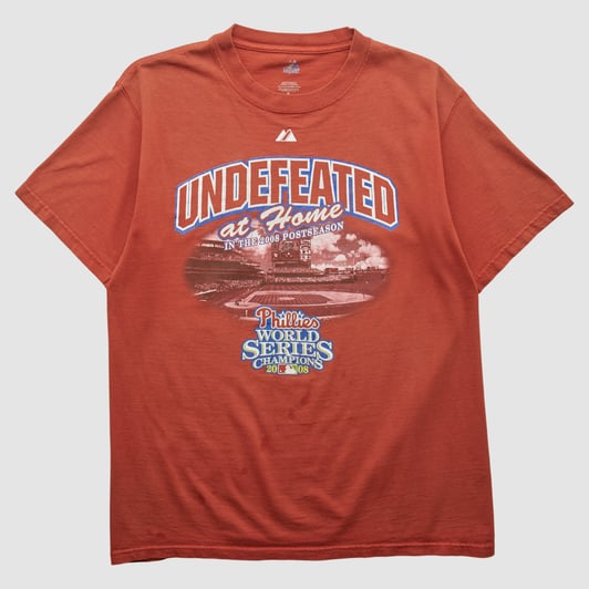 Philadelphia Phillies Majestic 2008 T-shirt - Red - S by Fanatics Real Vintage