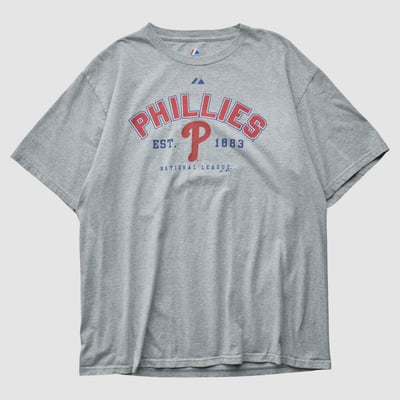 Philadelphia Phillies Majestic 2010 T-shirt - Heather Gray - 2XL by Fanatics Real Vintage