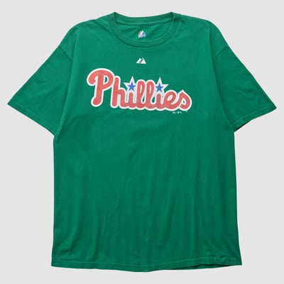 Philadelphia Phillies Majestic 2010s T-shirt - Green - L by Fanatics Real Vintage