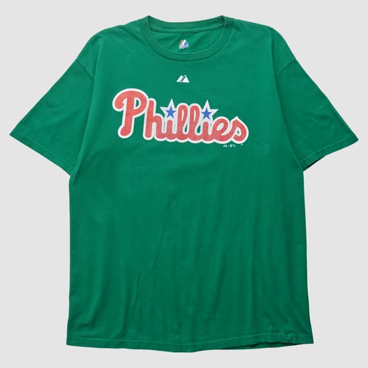 Philadelphia Phillies Majestic 2010s T-shirt - Green - L by Fanatics Real Vintage