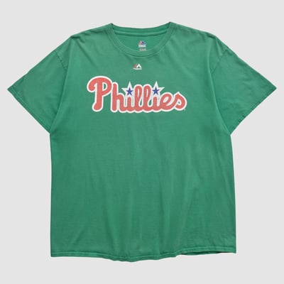 Philadelphia Phillies Majestic 2010s T-shirt - Green - L by Fanatics Real Vintage