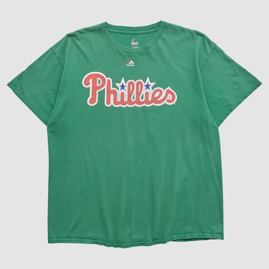 Philadelphia Phillies Majestic 2010s T-shirt - Green - L by Fanatics Real Vintage