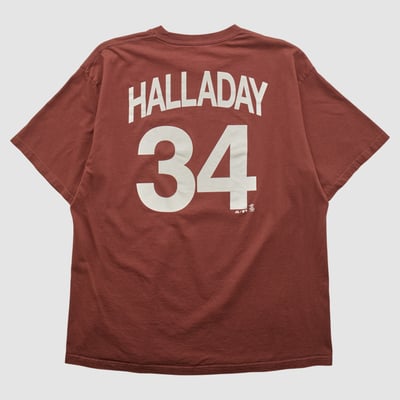 Philadelphia Phillies Majestic 2010s T-shirt - Maroon - L by Fanatics Real Vintage