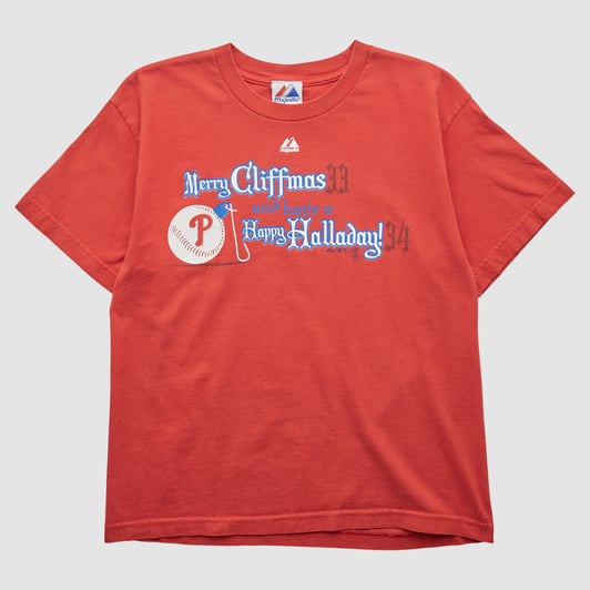 Philadelphia Phillies Majestic 2010s T-shirt - Red - S by Fanatics Real Vintage