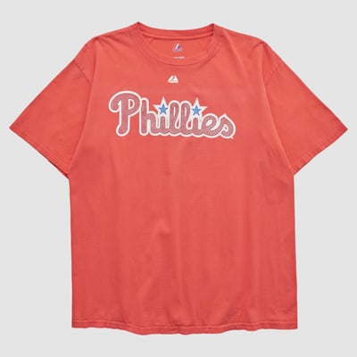 Philadelphia Phillies Majestic 2010s T-shirt - Red - XL by Fanatics Real Vintage