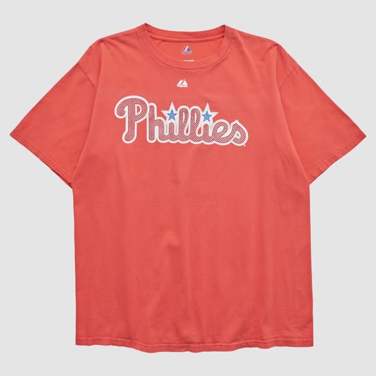 Philadelphia Phillies Majestic 2010s T-shirt - Red - XL by Fanatics Real Vintage