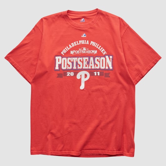 Philadelphia Phillies Majestic 2011 T-shirt - Red - M by Fanatics Real Vintage