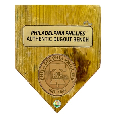 Philadelphia Phillies Official Citizens Bank Park Dugout Bench Home Plate Display