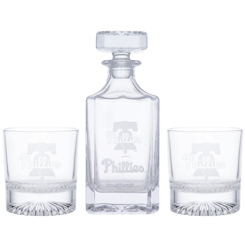 Philadelphia Phillies Three-Piece Decanter & Rocks Glasses Set