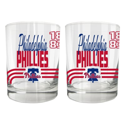Philadelphia Phillies Two-Piece 12oz. Heritage Rocks Glass Set