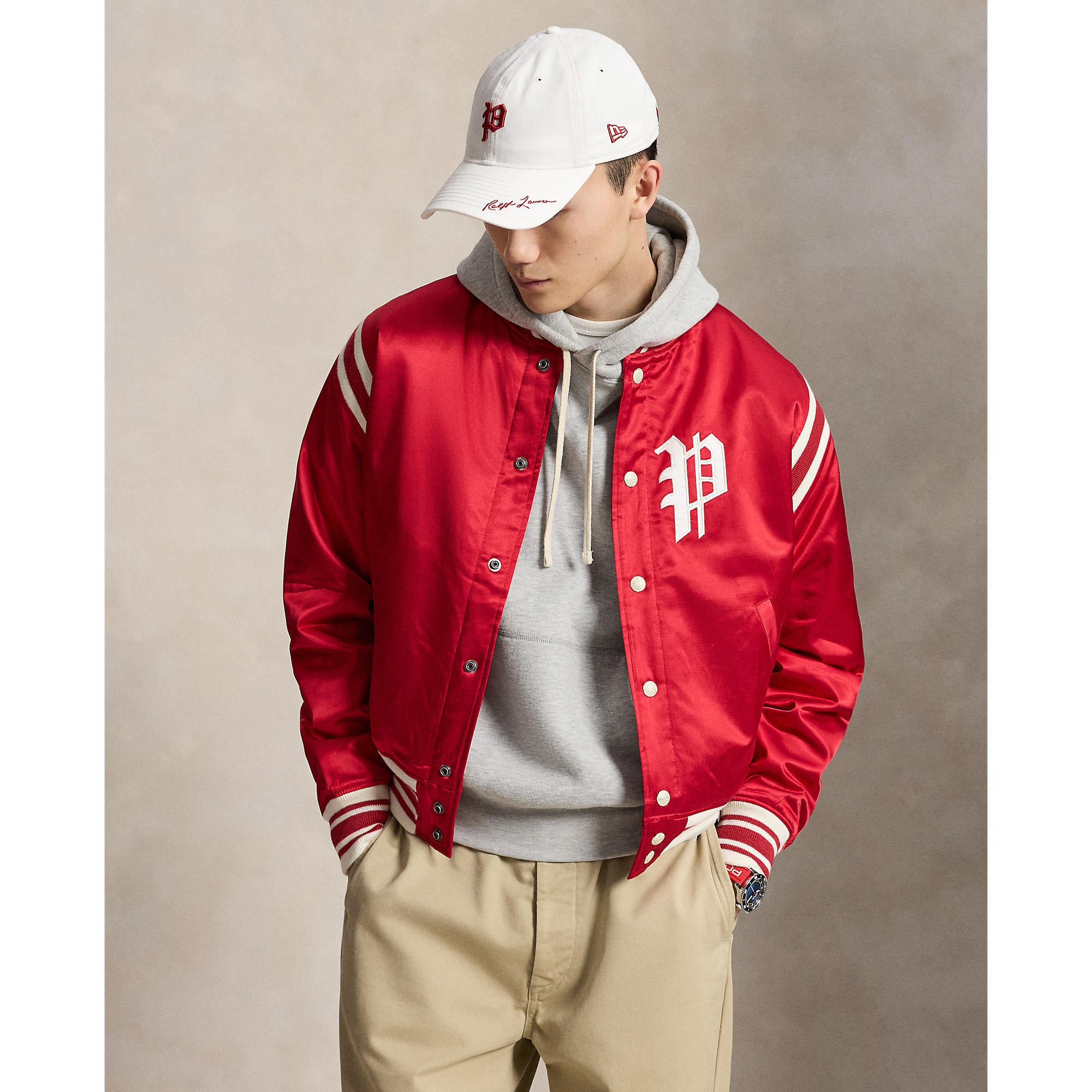 Phillies Polo Ralph Lauren Red Full-Snap Satin Jacket
