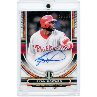 Ryan Howard Philadelphia Phillies Autographed 2023 Topps Tribute #TA-RH #199/199 Card 