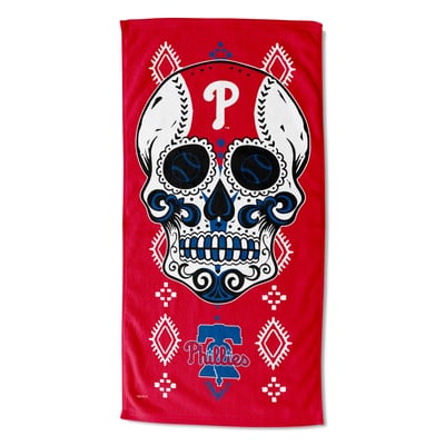 Philadelphia Phillies The Northwest Group 30" x 60" Candy Skull Printed Beach Towel