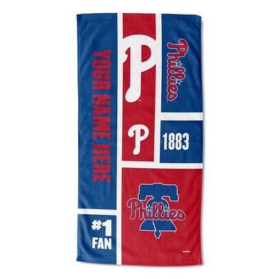 Philadelphia Phillies The Northwest Group 30'' x 60'' Colorblock Personalized Beach Towel