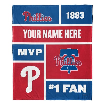 Philadelphia Phillies The Northwest Group 50'' x 60'' Colorblock Personalized Silk Touch Throw