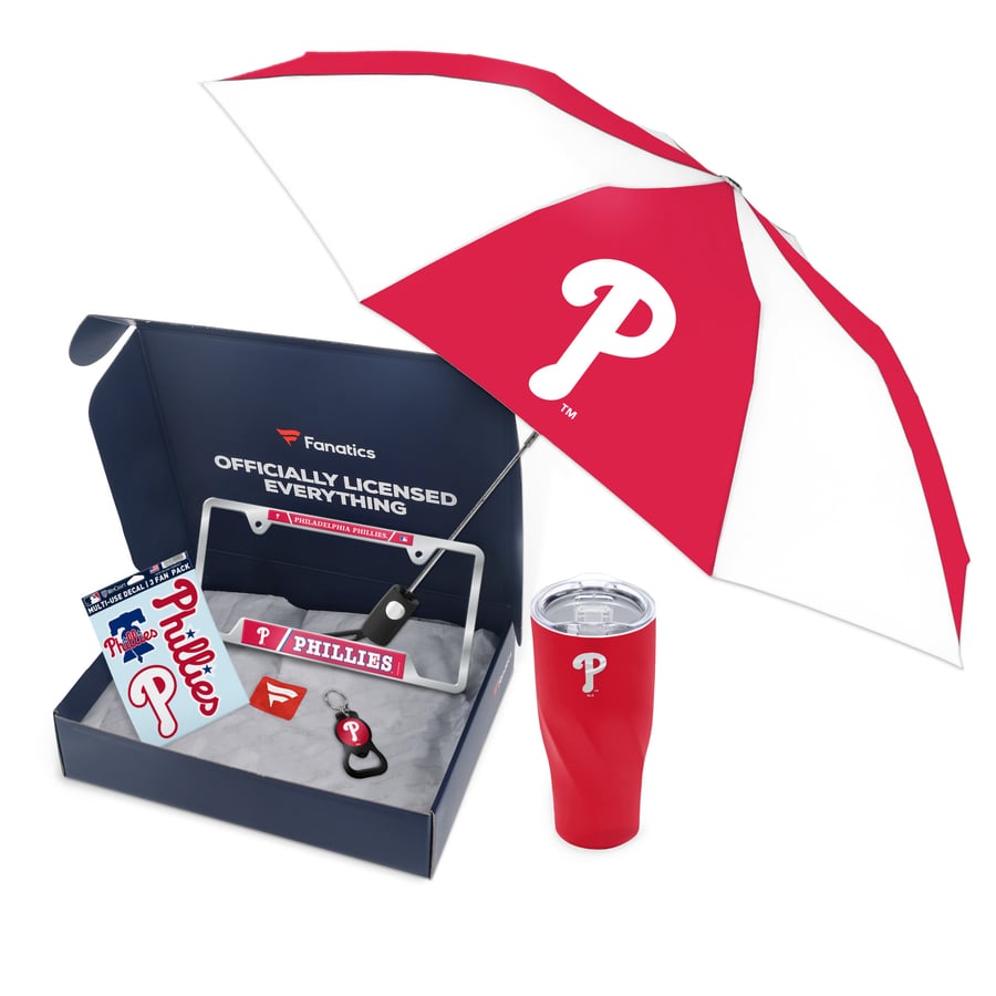 Philadelphia Code Official Box Philadelphia Phillies WinCraft Fanatics Pack Elevated Automotive-Themed ...