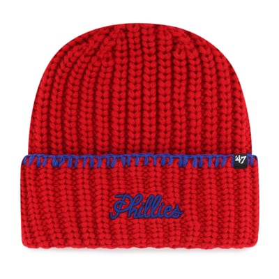 Philadelphia Phillies '47 Women's Blanket Stitch Cuffed Knit Hat - Red